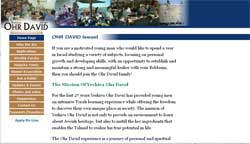 Organization yeshiva website inlcluding donation page